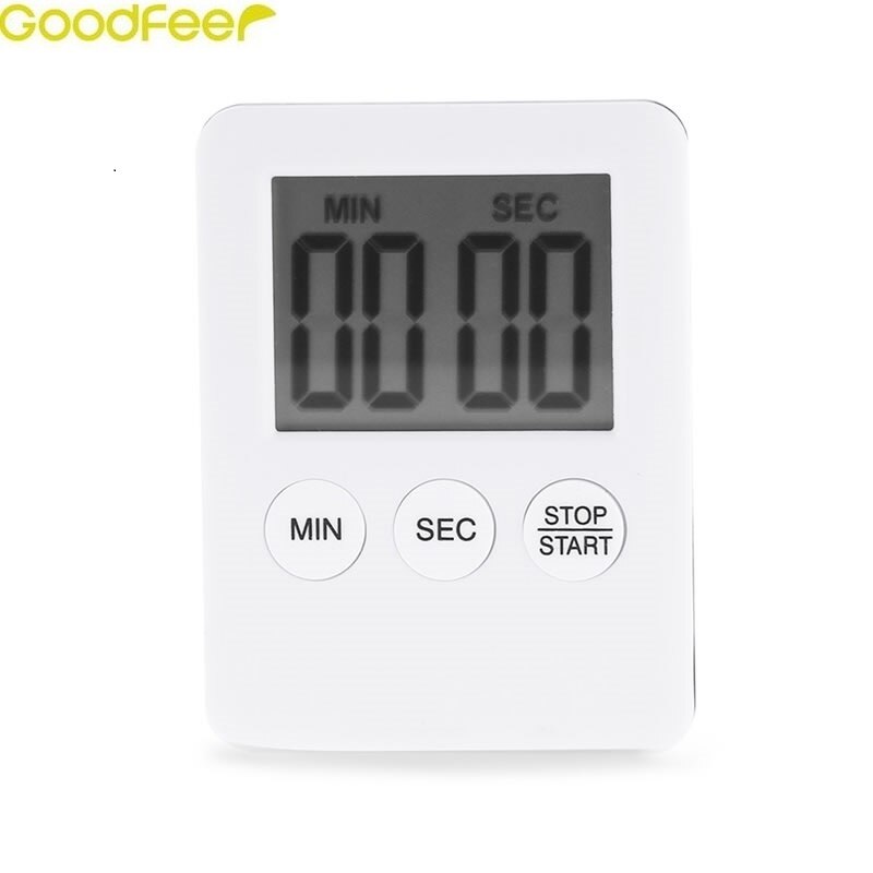 Goodfeer Plastic Lcd-scherm Magneet Kookwekker Elektronische Draagbare Countdown Luid Klok Gadgets Bakken Herinnering Koken Gereedschap