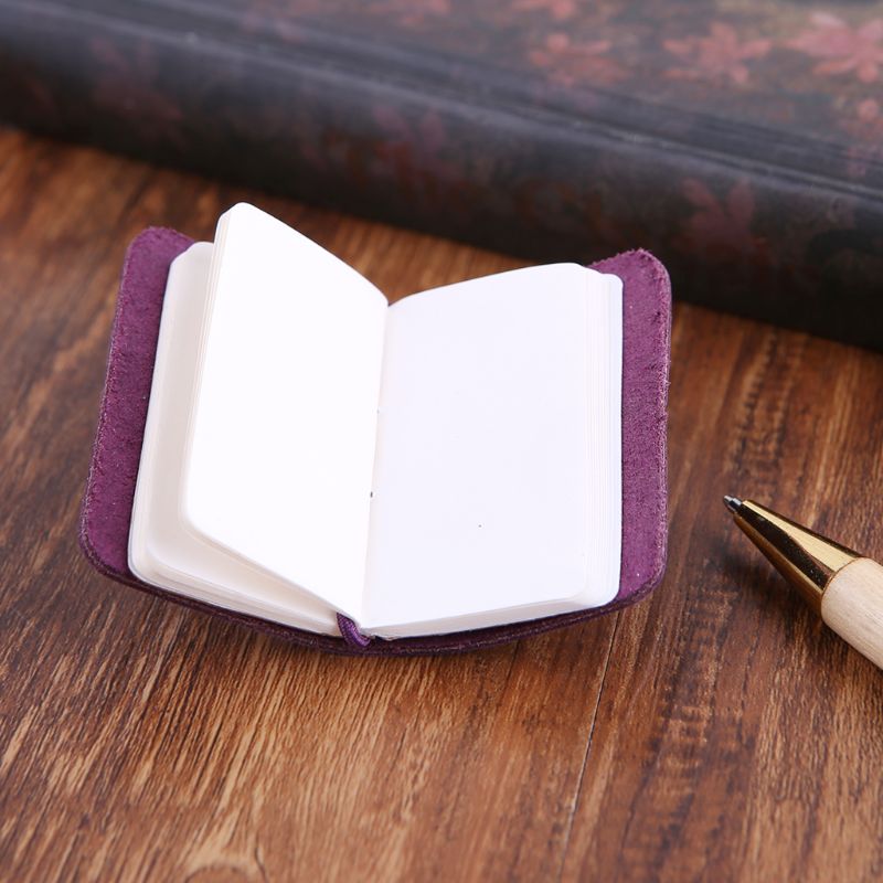 Portable Leather Travel Book Mini Journal Booklet Handmade Cover With Insert Brochure Writing For Men Women
