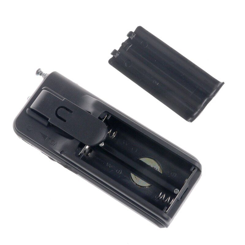 Mini Portable Auto Scan FM Radio Receiver Clip With Flashlight Earphone DK-8809 WXTA