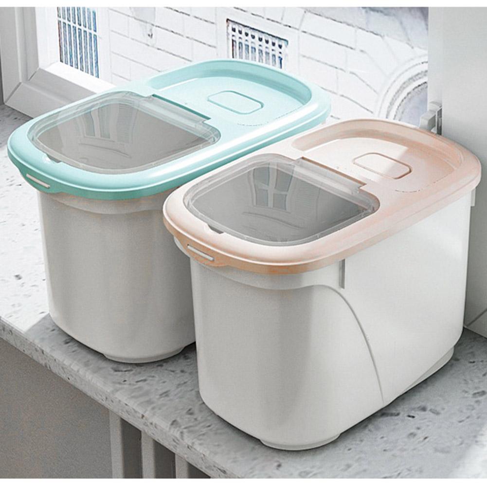 Plastic Sealed Moisture-proof Storage Box Kitchen Grain Rice Container Large Size Plastic Household Grain Containers Flip Cover