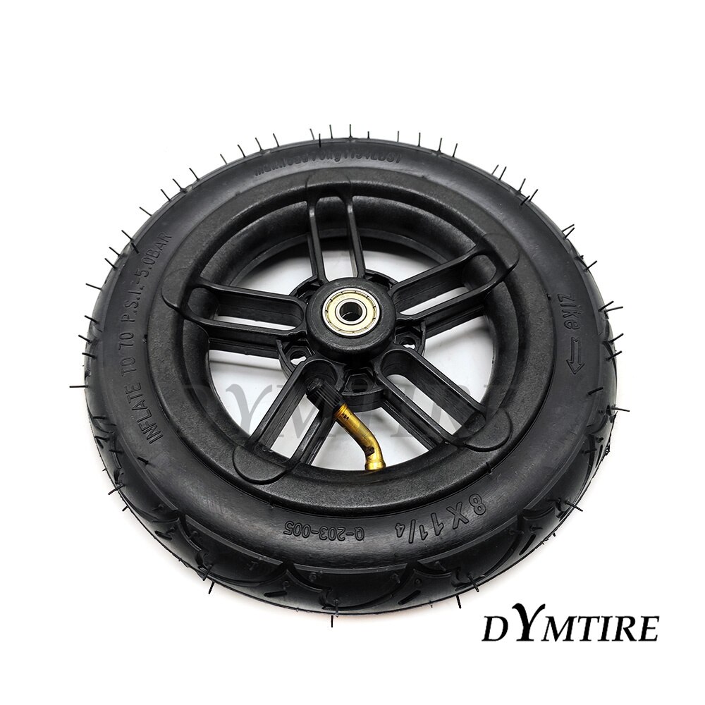 8X1 1/4 Wheel Pneumatic Tire with Plastic Rim for Folding Electric Scooter 8 Inch Inner and Outer Tyre Accessories