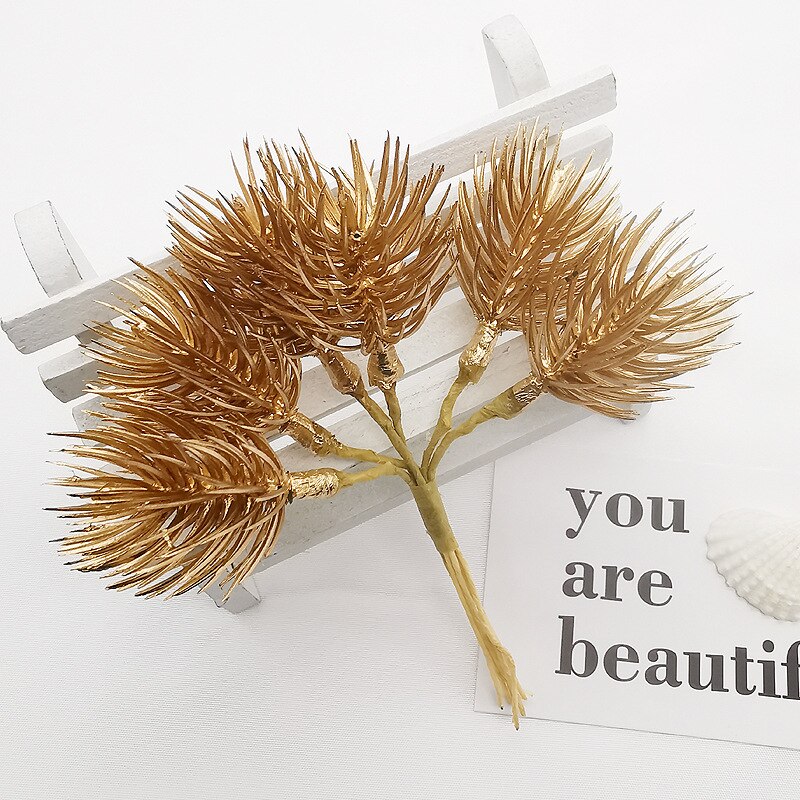 Flores artificiales de plantas de plástico para manualidades, flores decorativas para boda, corona, broche de costura, decoración del hogar, guirnalda de Navidad: 12