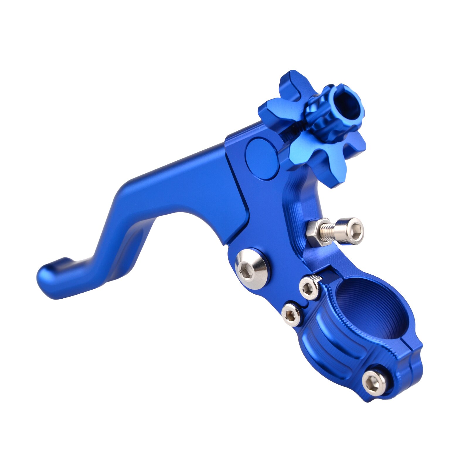 Levier d&#39;embrayage court, système de câble facile à tirer, pour Kawasaki Z650 Z750 Z900 Z800 Z1000 ZX6R ZX10R KX125 KX250 KX250F KX450F KLX: Lever Blue