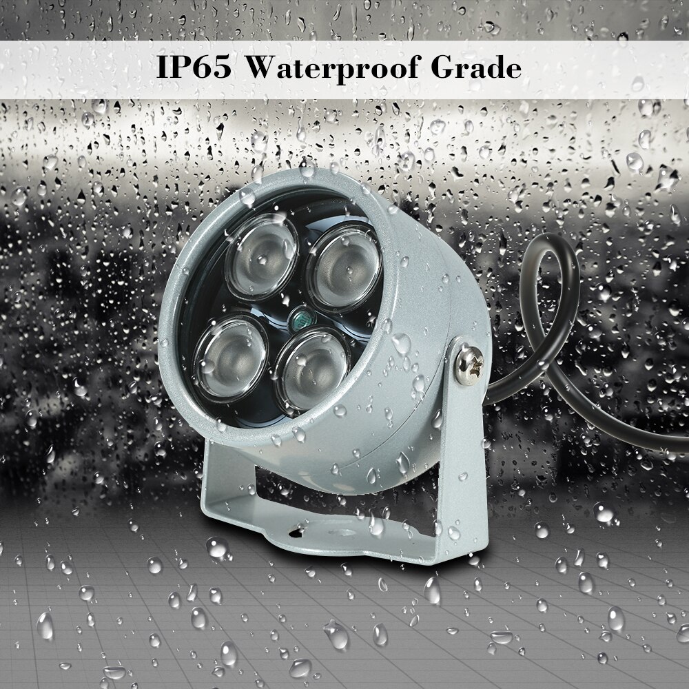 4pcs High Power LED IR Array Illuminator IR Lamp for CCTV Security Camera, Silver