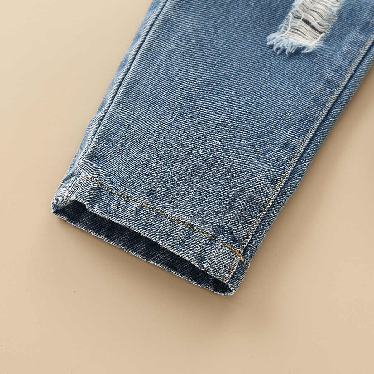 Casual Jongens Jeans Solid Elastische Taille Lange Kinderen Broek Mode Losse Gaten Jongens Denim Broek voor 6 8 10 12 jaar Kinderen