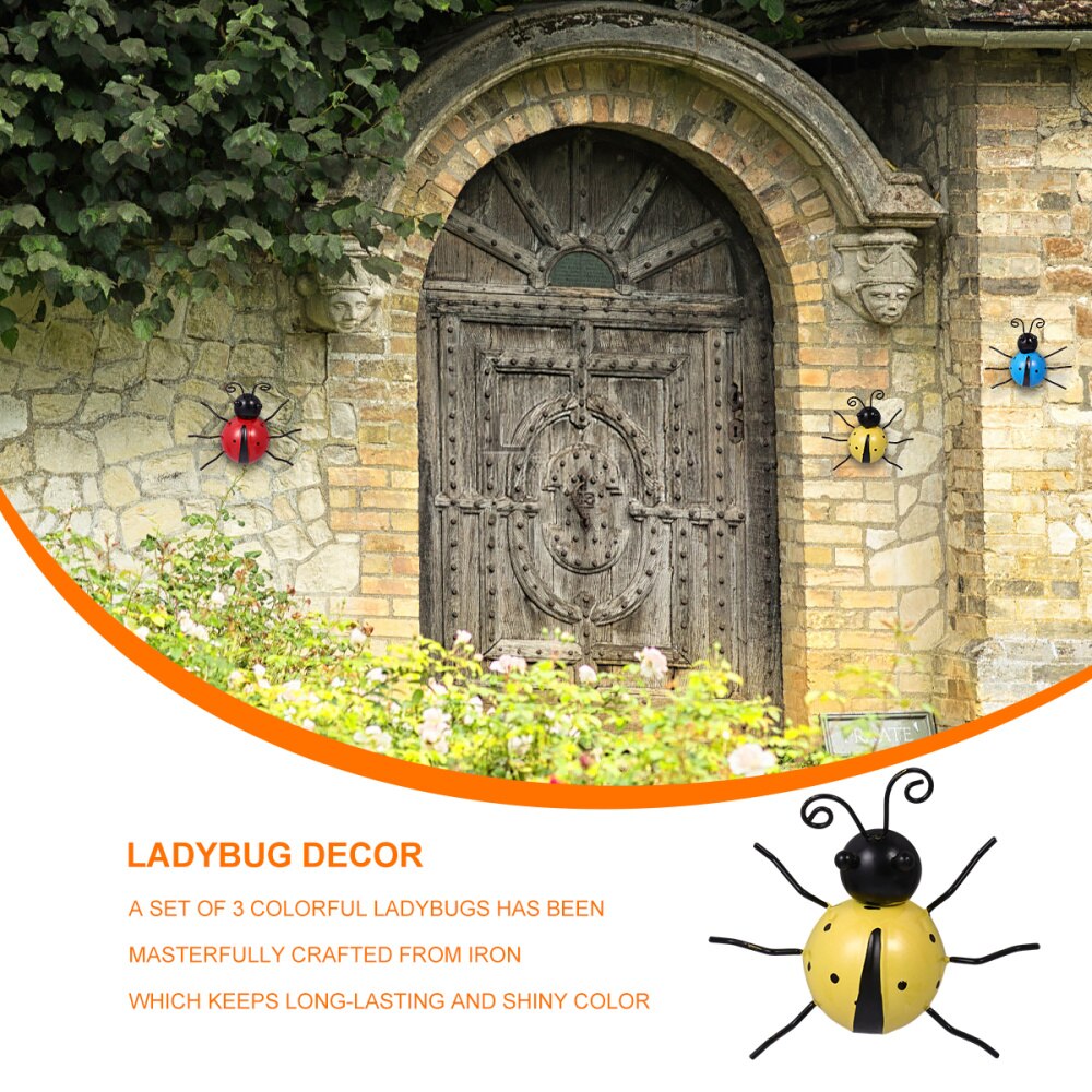 3 stk insekt hængende indretning farverigt metal jern væg kunst til hjemmet haven