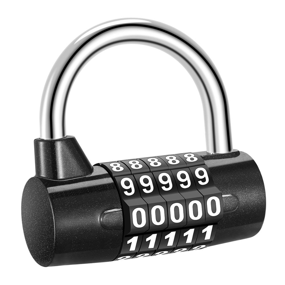 ORIA 5 Digit Lock Padlock Safety Lock Door Luggage Locker Code Locks Combination Outdoor Bag Bicycle Window Security Padlock