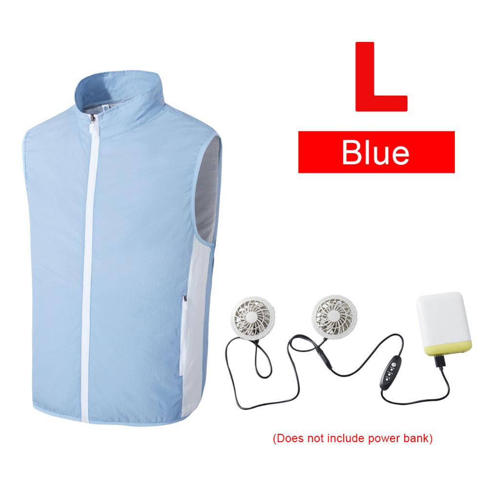 Veste d'été pour hommes et femmes, manteau de Protection contre le soleil, ventilateur rafraîchissant, Air conditionné, chargeur USB, vêtements intelligents: BU3-L