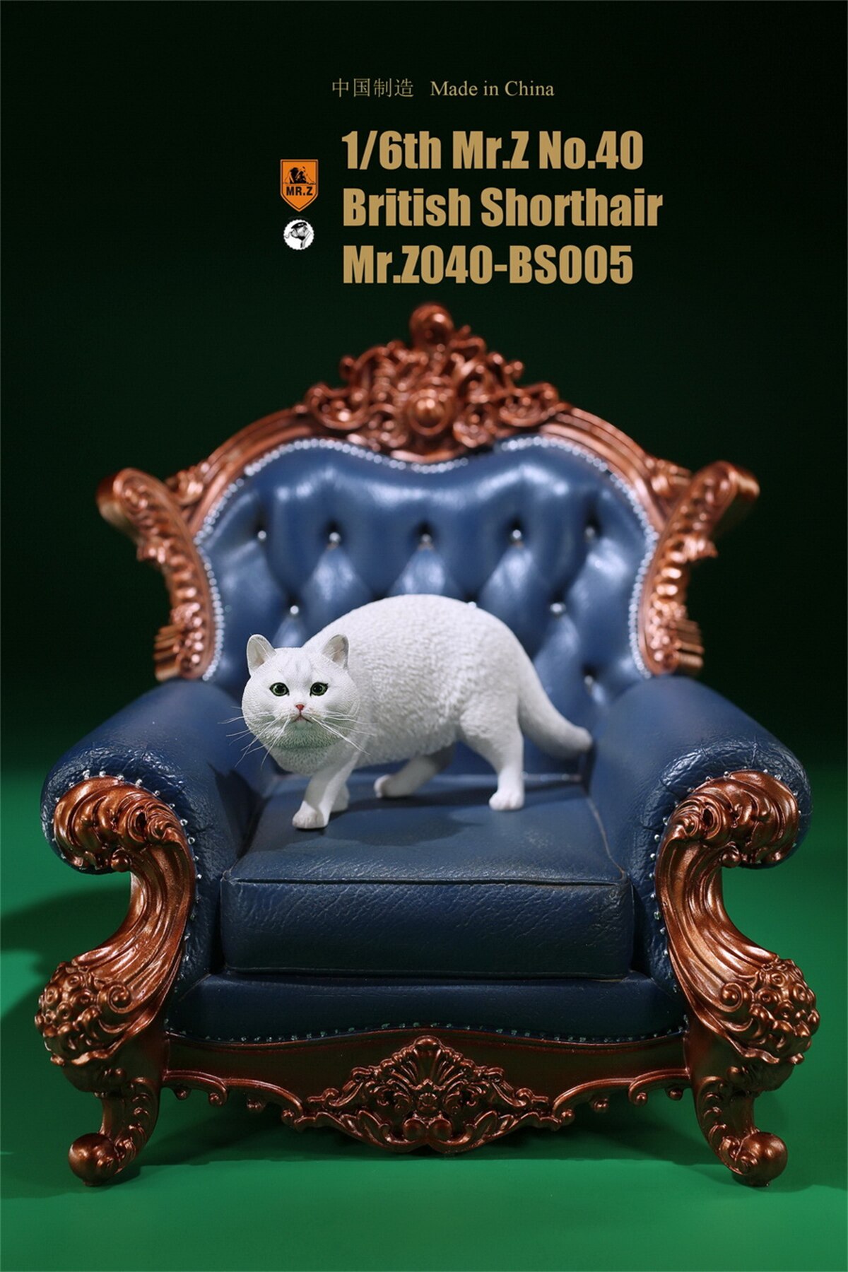 Mr.Z Studio 1:6 British Shorthair Cat Figure Cute Pet Animal Model Collector Toys Gfit Simulation Home Decoration Unisex