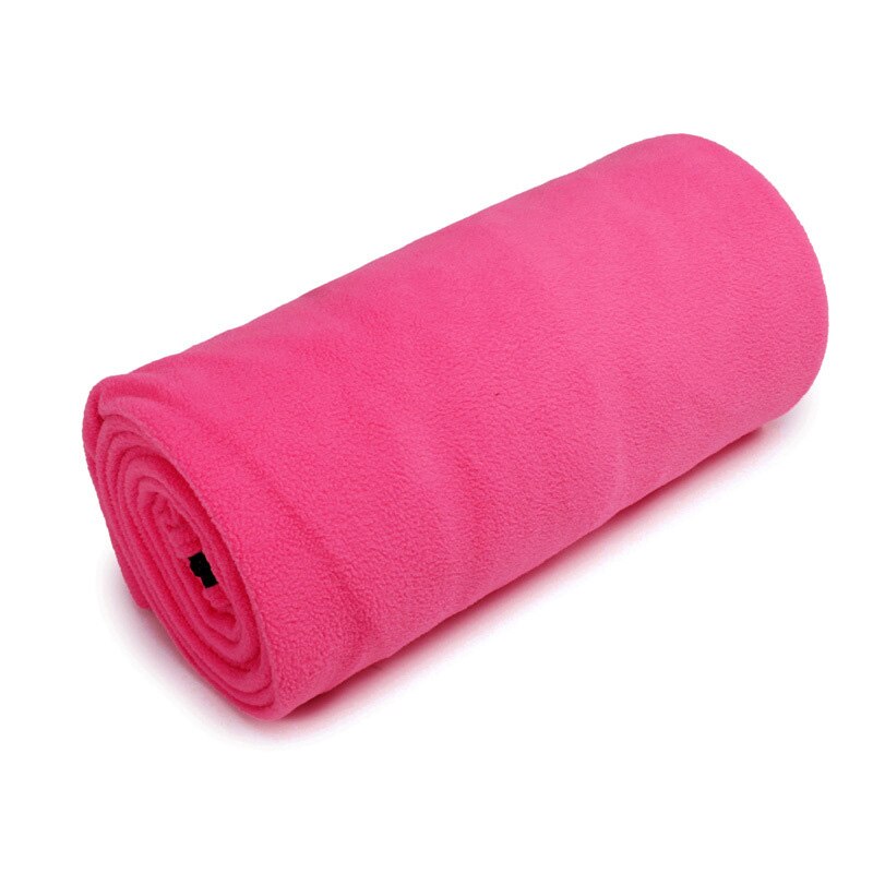 Fleece sovepose underlag udendørs indre iført campingudstyr indendørs hotel transportabelt tæppe picnic foldemåtte seng colchon: Rose