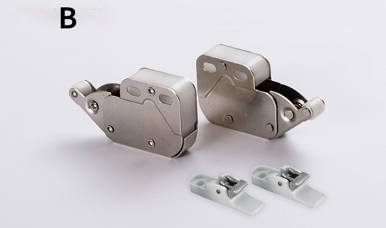 Elephant Trunk Lock Wardrobe Cabinet Door Mini Hook Lock Invisible Cabinet Door Rebound Self-locking Device Elephant Trunk Lock: guisuo01hj-B