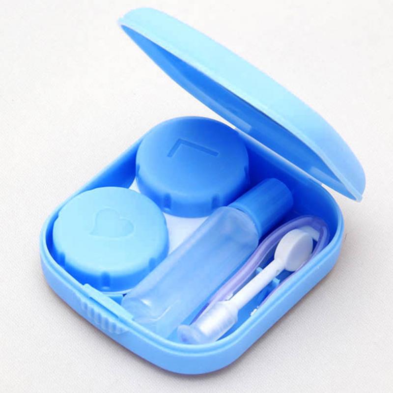 Portable Mini Lens Box Set with Box Tweezers Stick Liquid Bottle Screw-top Lens Case Eyewear Accessories~