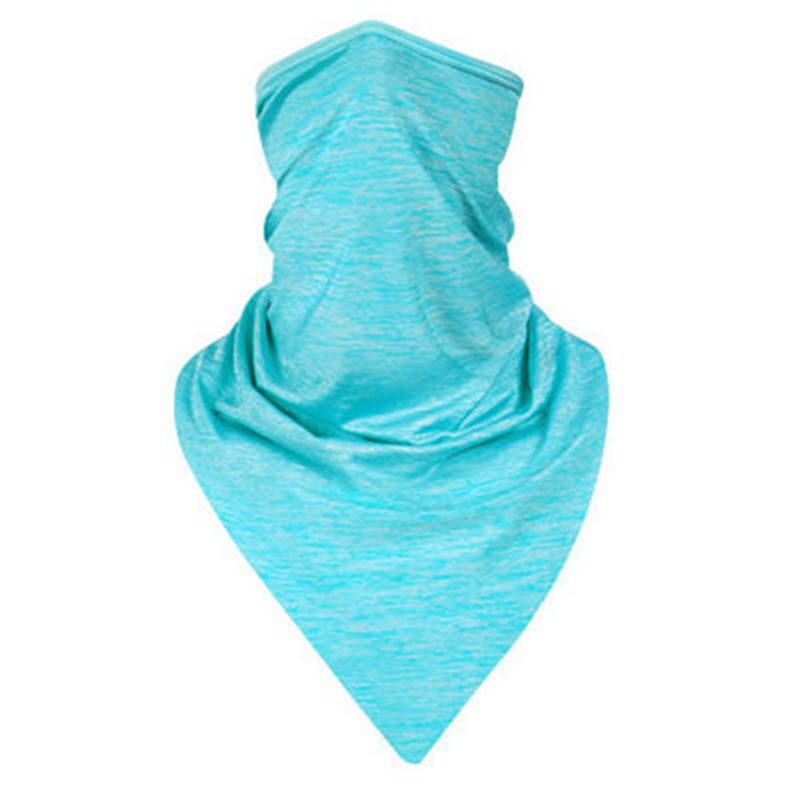 Sports de plein air casquettes de vélo écharpe cyclisme Bandana équipement de vélo chapeaux Ride cou masque vélo Triangle bandeau écharpe: Blue