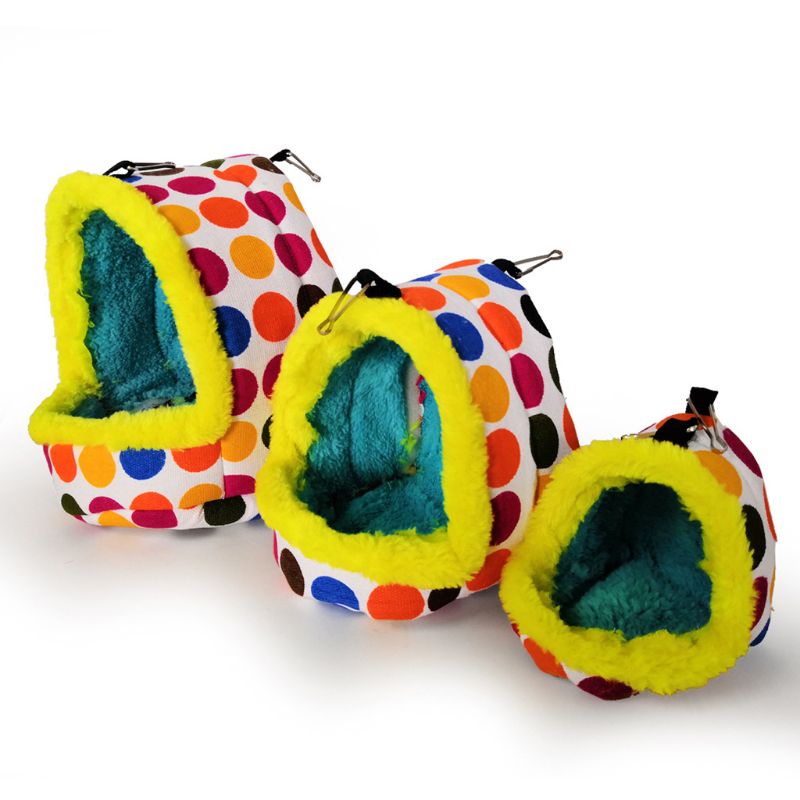 Vinter varm fugle papegøje rede hus hængende seng hule til parakit hamster sovepose legetøj s / m / l fugleforsyning  c42