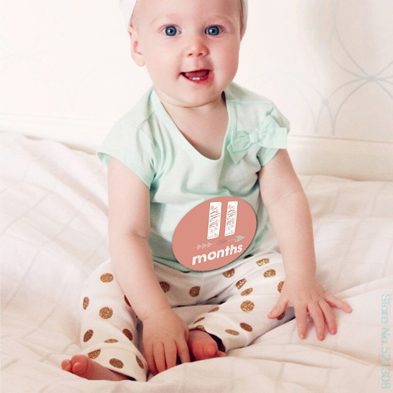 Month Sticker Card Newborn Baby Photography Milestone Photo Card Prop Number Tool Child Memorial Milestone Photo Month