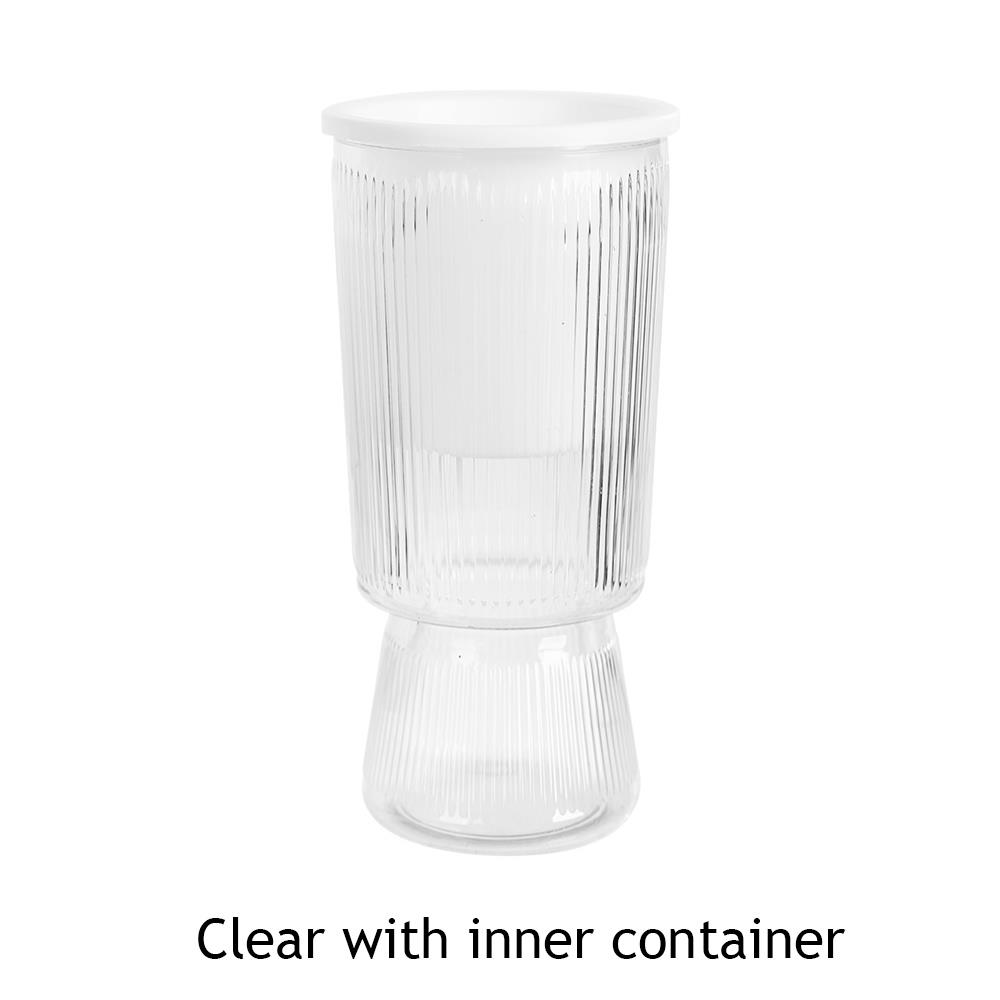 Imitatie Vazen Waterloze Teelt Planter Potten Zelf Water gevende Bloempotten Plastic Vaas Scandinavische Stijl Transparante Bloemenvaas: WHITE