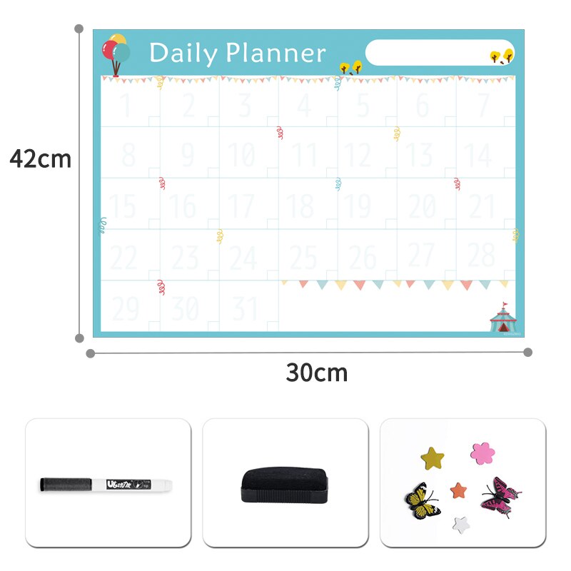 42X30Cm Magnetische Kruidenier Lijst Uitwisbare Kalender Whiteboard Schrijven Message Boards Maandelijkse Planner Koelkast Magneet Voor Koelkast