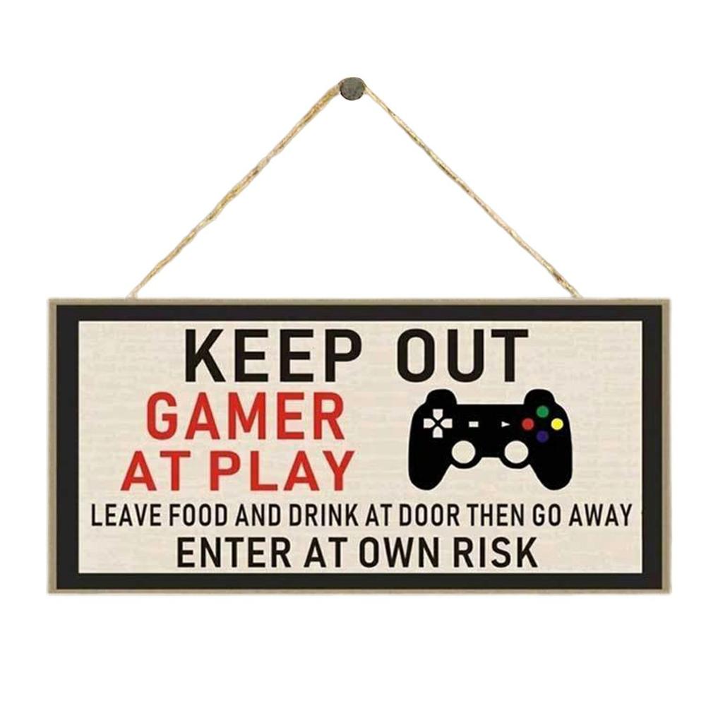 Anti-disturb Keep Out Gamer At Play Enter At Own Risk Novelty Bedroom Christmas Birthday For Son Brother Boyfriend: Default Title