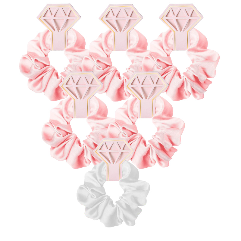 12/6 pezzi regali per damigelle d'onore di nozze cravatte per capelli da damigella d'onore nastri per occhiali da suola a forma di cuore addio al nubilato addio al nubilato bomboniere: Grigio scuro