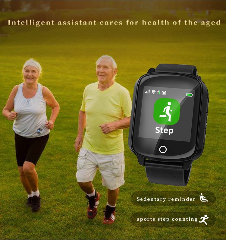 Reloj inteligente D200 D200SE localizador GPS para hombres y mujeres mayores reloj inteligente con llamada SOS Frecuencia Cardíaca presión arterial