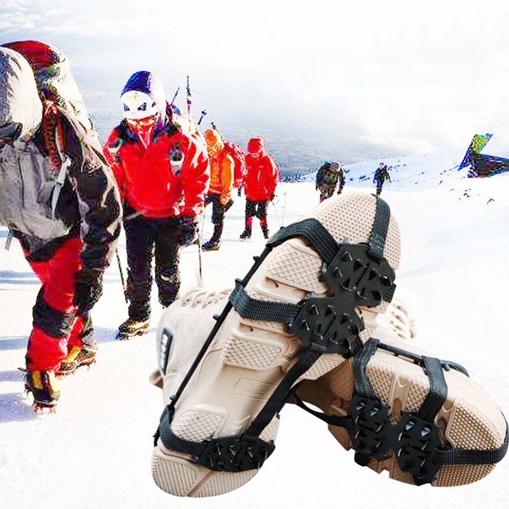 24 Tanden Draagbare Spikes Ice Gripper Winter Schoenen Stijgijzers Sport Klimmen Wandelen Bergbeklimmen Sneeuw Wandelen Multipurpose