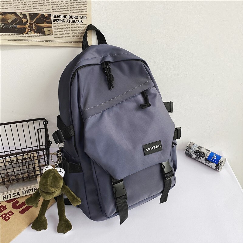 Deslumbrante roxo mulheres na moda mochila legal feminino sacos de escola faculdade livro senhora portátil mochila moda meninas estudante saco de viagem: Azul / With-Accessories