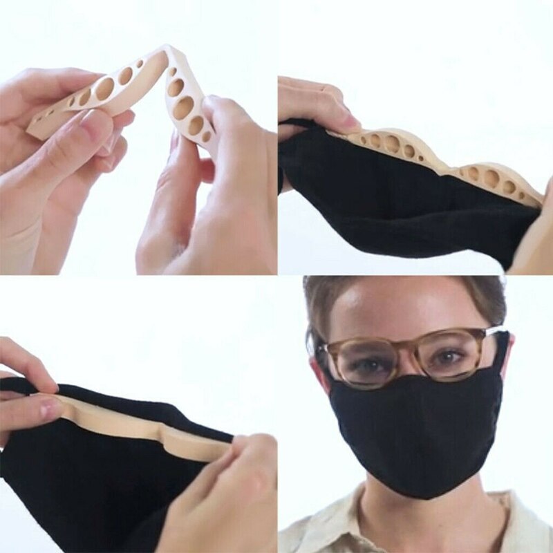 Puente nasal para mascarillas, accesorio libre de niebla, 5 uds., evita que se empañen las gafas para hombres y mujeres, 6 colores
