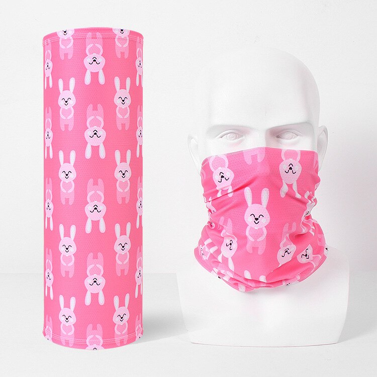 Hommes femmes foulards glace soie multifonctionnel bandana bandeau anneau cou écharpe dessins animés sans couture tubulaire magique visage: 08