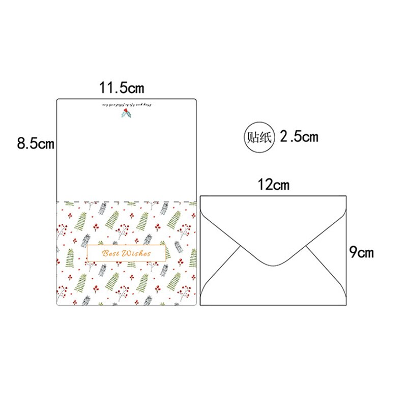 5 uds. Tarjetas de felicitación creativas de flores y plantas con adhesivo para sobres invitaciones para bodas, cumpleaños, , suministros de decoración