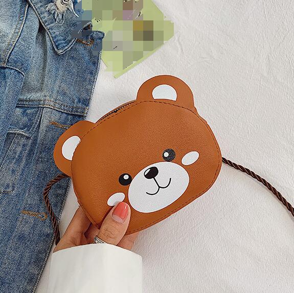 Prinzessin kinder Mini Handtaschen Baby Mädchen PU Leder Kleine Schulter Umhängetaschen Nette Katze Kinder Geldbörse Brieftasche: bear