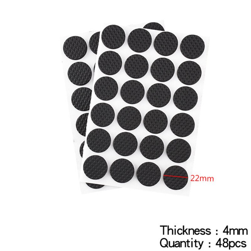 Table Chair Feet Pads Table Foot Pad Corner Furniture Leg Mute Wear-resistant Anti-slip Stickers Protective Stool Foot Cover: A round 48PCS
