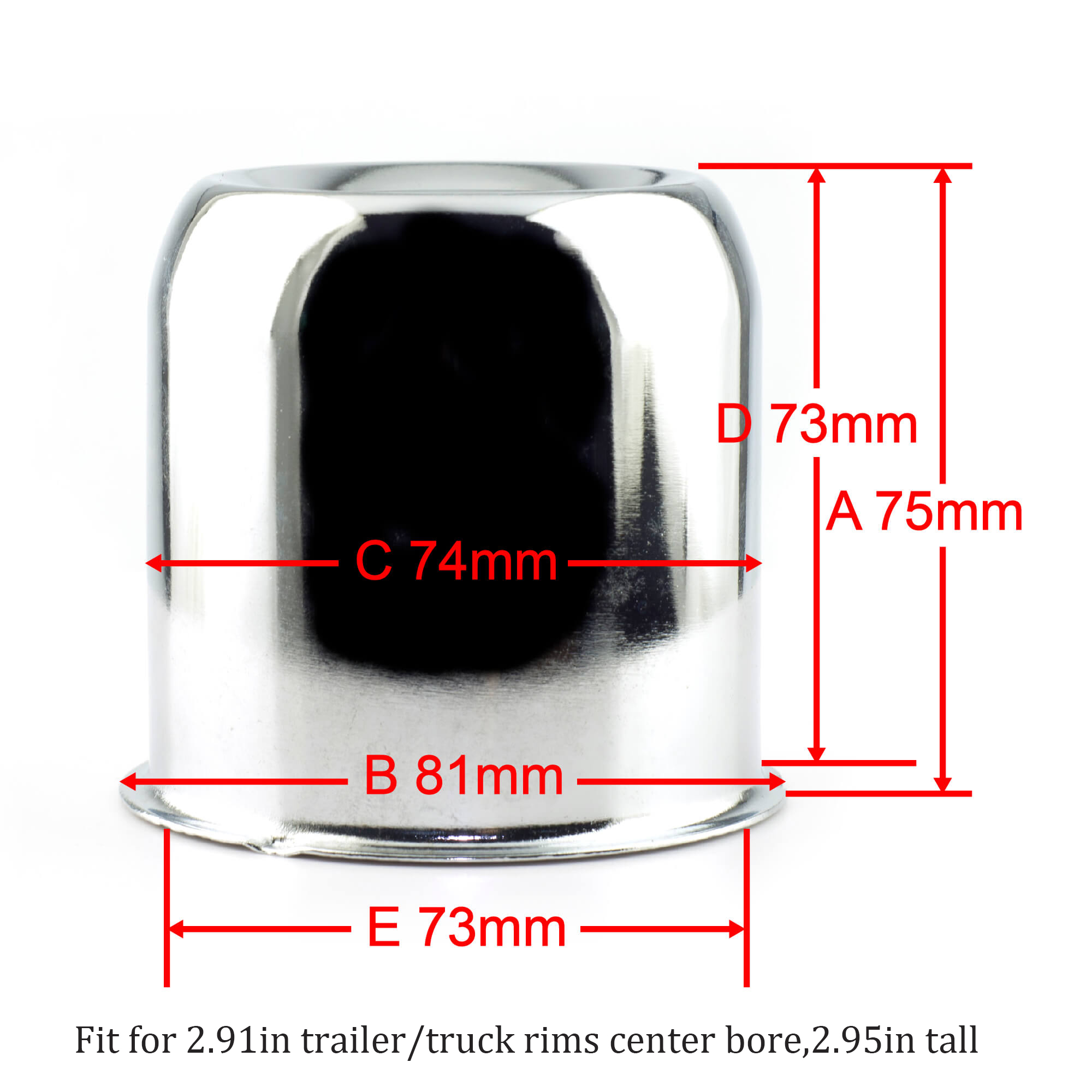 4pcs Push Through Center Cap For Rim 4.25in 5.15in 4.4in 3.19in 3.74in 4.88in 2.64in 2.91ih Hubcap Trailer/Truck Car Accessroies: Red