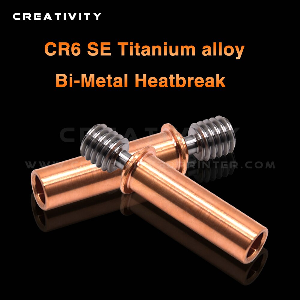 Upgrade CR6 Se Alle Metalen Bimetaal Heatbreak Koper Titanium TC4 Keel Voor Creality CR-6 Se/Max/CR-5 Pro 3D Printer