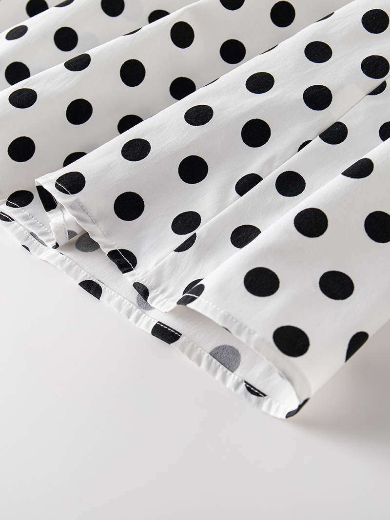 Polka Dots White Long Dresses Women Summer Sleeveless A-line Vestidos Vintage Simple Casual Midi Dress