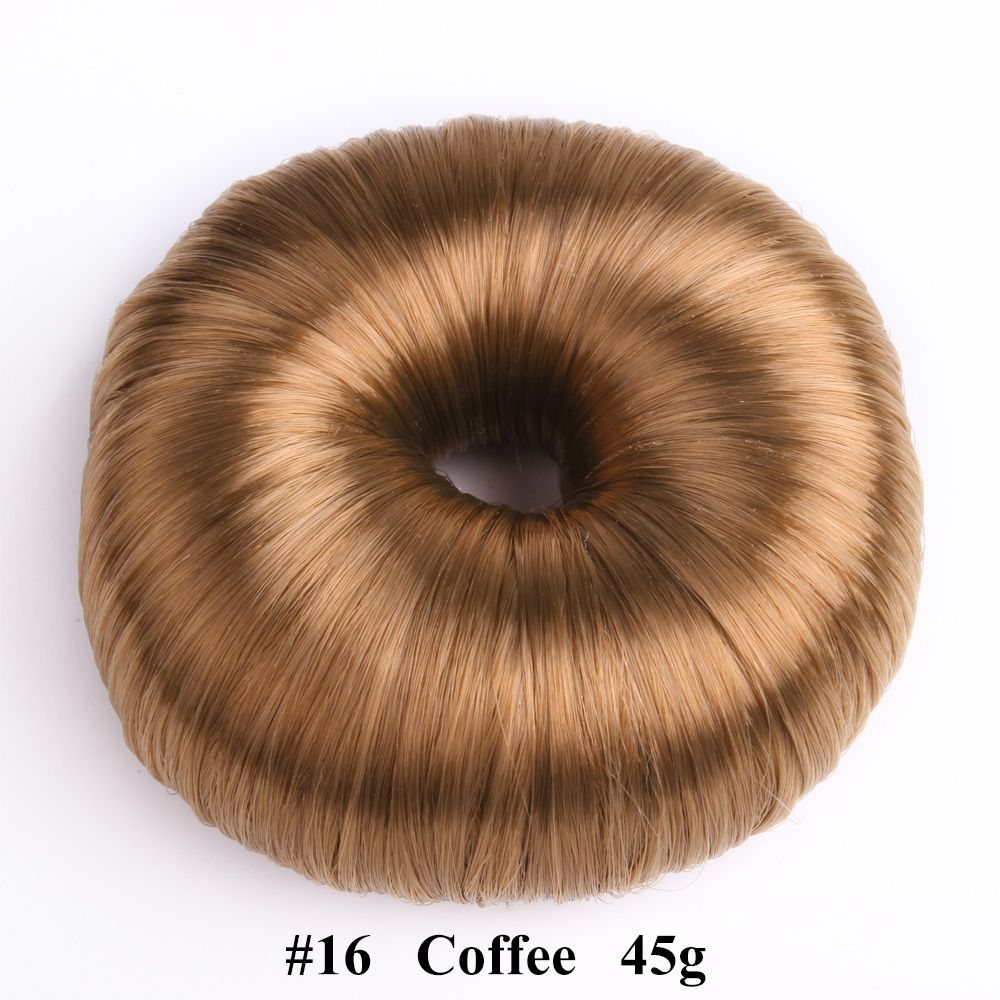 Vrouwen Beige Bruine Haaraccessoires Haar Pruik Zwart Haar Ring Haar Donut Shaper Haar Styling Tools Bun Maker: Bruin