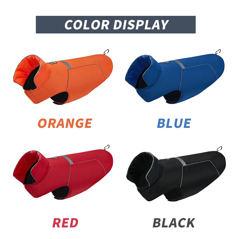 Reflective Pets Clothing Safe Waterproof Dog Jacket Coat Dog Pet Clothes Solid Keep Warm Dogs Winter Outdoor Coats