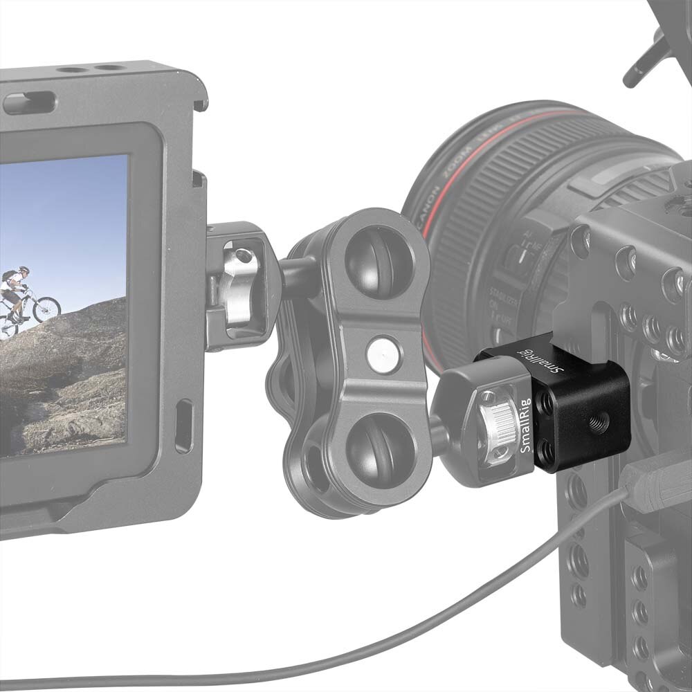 SmallRig Quick Release Nato Clamp Mount with Arri 3/8"Hole and 1/4"-20 Threaded Holes- 2207
