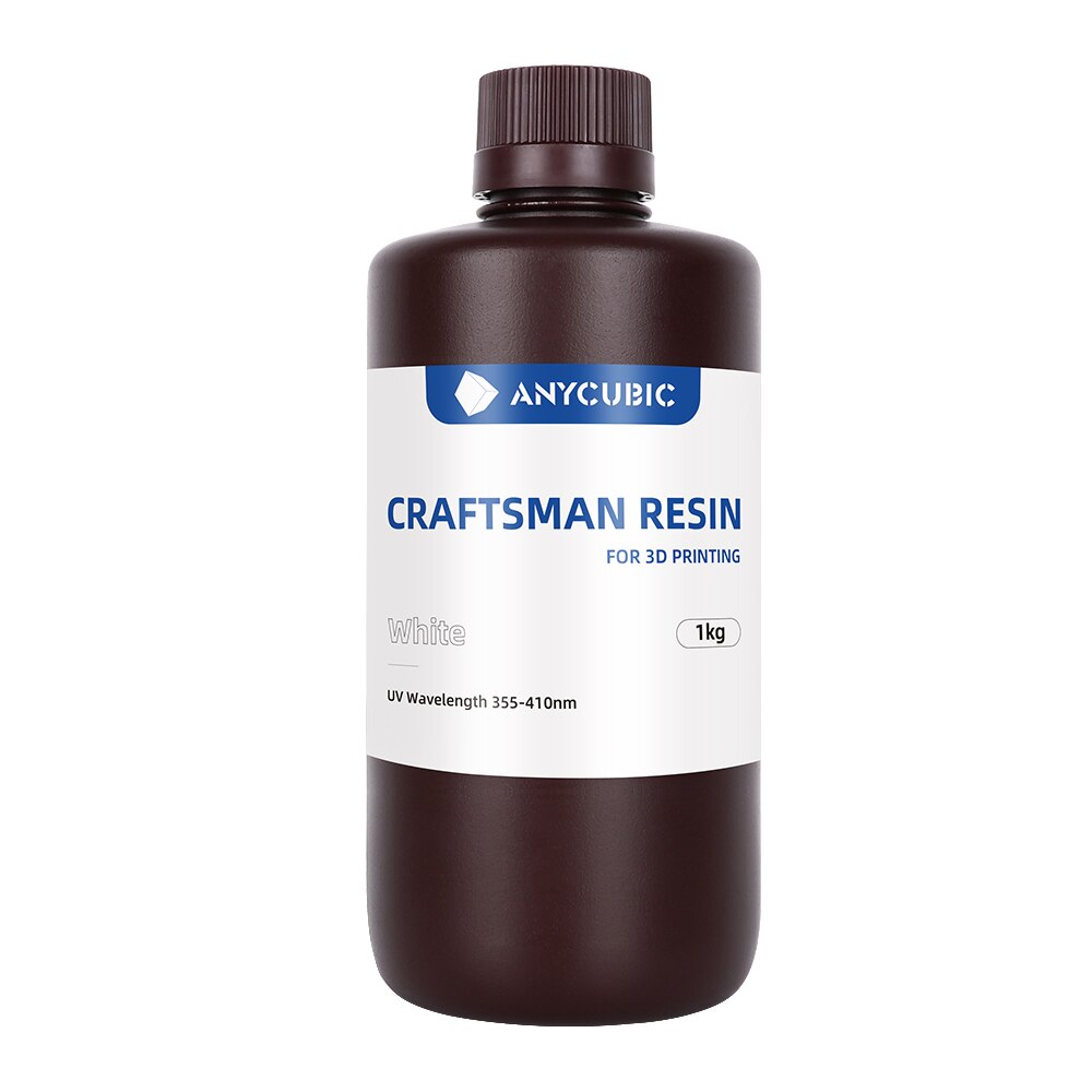 Anycubic Craftsman Hars 3d Printing Materiaal Voor Lcd Sla Printers Geschikt Voor Accessoires En Sieraden Model Afdrukken: White-1KG