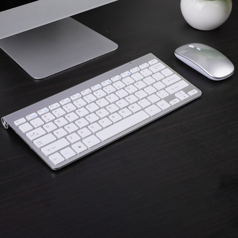 Mini Draadloze Oplaadbare Toetsenbord En Muis Set Waterdichte 2.4G Voor Mac Apple Pc Computer: 02