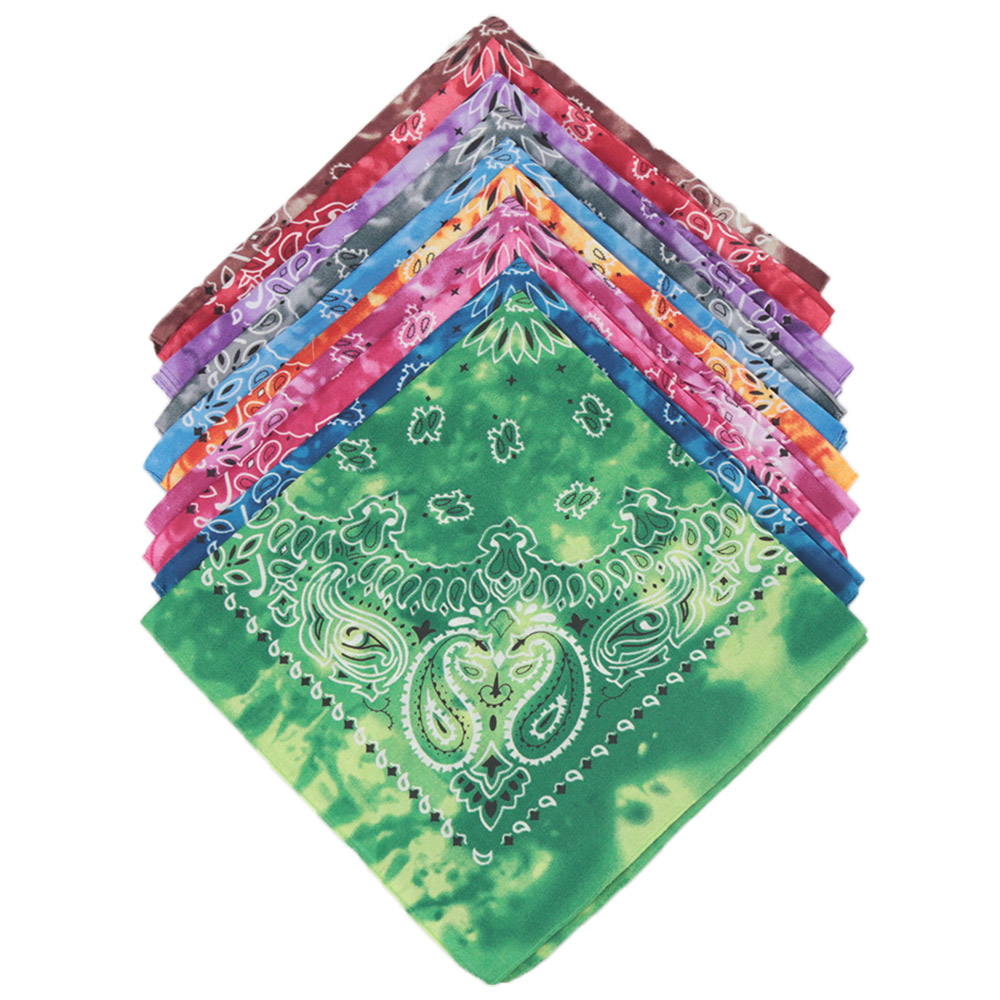Für Männer/Frauen Kopftuch Hip-Hop Paisley Bandanas Halstuch Punk Tie-Dye Sport Kopfbedeckung Quadratisches Stirnband Wickelschal Zubehör