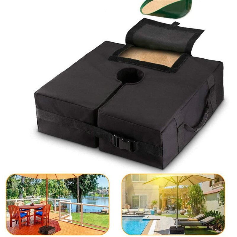 Parasol Canopy Base Fixed Sandbag Outdoor Patio Umbrella Base Weight Bag Parasol Umbrella Heavy Duty Sand Bags Stand Base