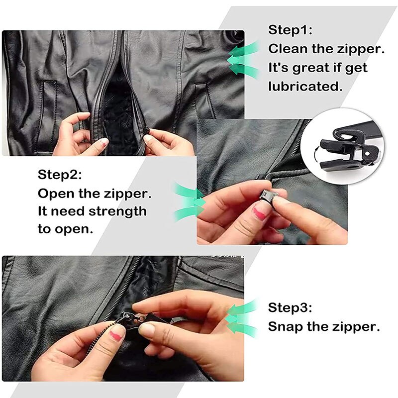 6Pcs Instant Zipper Universal Instant Fix Zipper Repair Kit Replacement Zip Slider Teeth Rescue Zippers Clothing Sewing Zipper