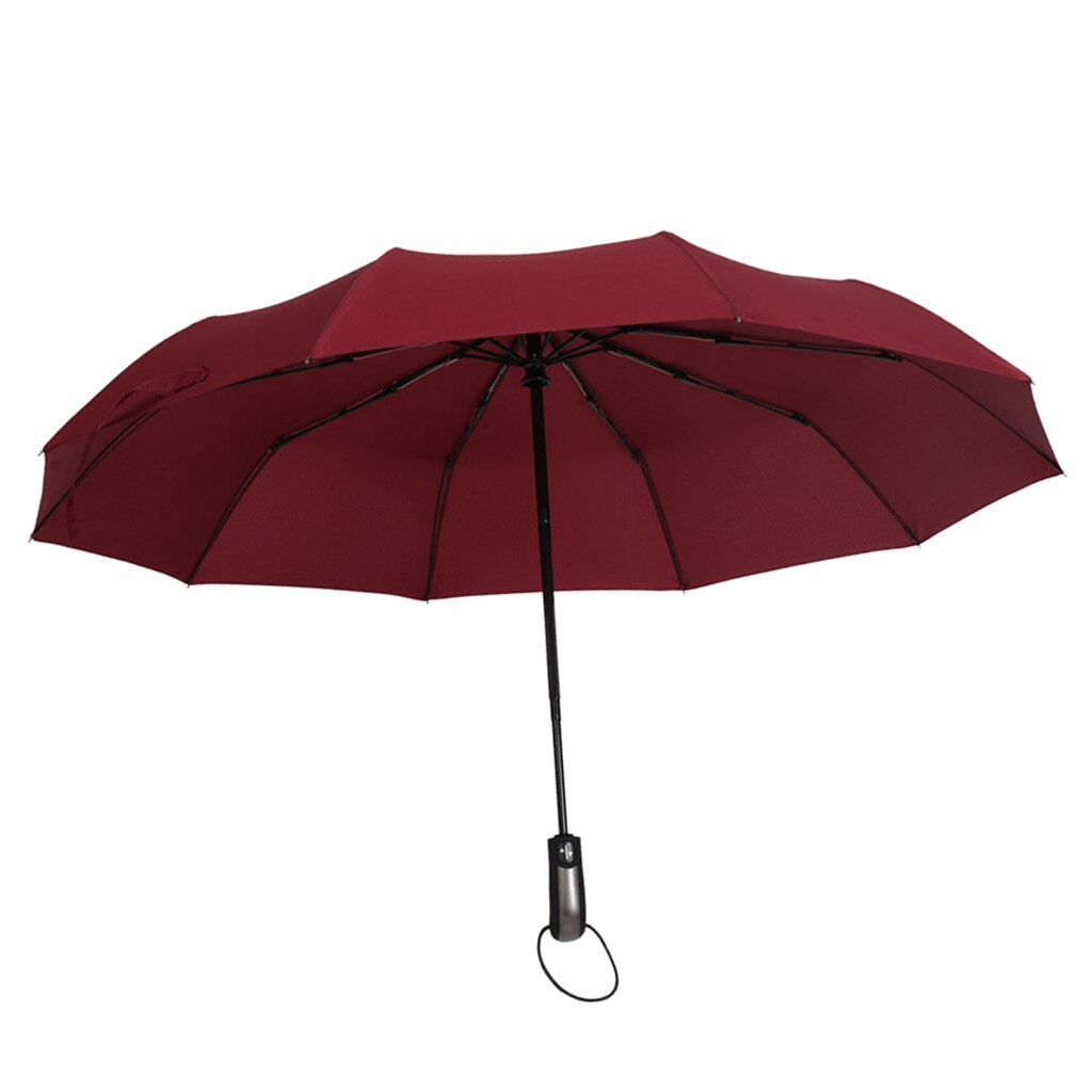 Automatic Open Close Travel Umbrella Folding Umbrellas with UV Sun & Rain Protection for Kids Adults: Wine Red
