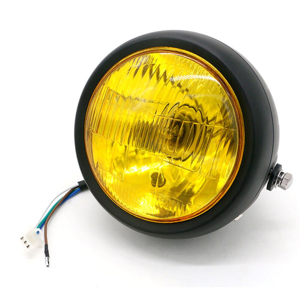 Retro 35W Motorrad Scheinwerfer Metall Grid Lampe Klassische Runde Scheinwerfer für Honda CB100 CB200 CB400 CB125S GN125 CG125