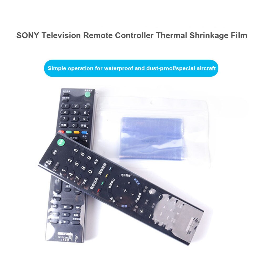 10pcs Remote Controller Durable Protective Cover Clear Anti Scratch Home Waterproof Heat Shrink Film Dust Proof Storage Bag Case