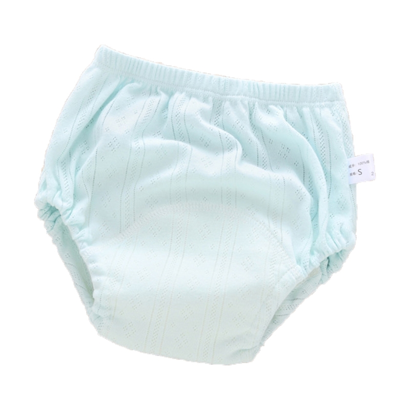 Baby Toddler Toilet Potty Training Pants Reusable Waterproof 4 Layers Nappies 77HD: LIGHT Green / M