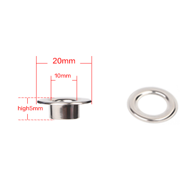 TOP Flat eyelet 100 sets colthes accessories factory direct sales Support 5mm-10mm: 10X20X5
