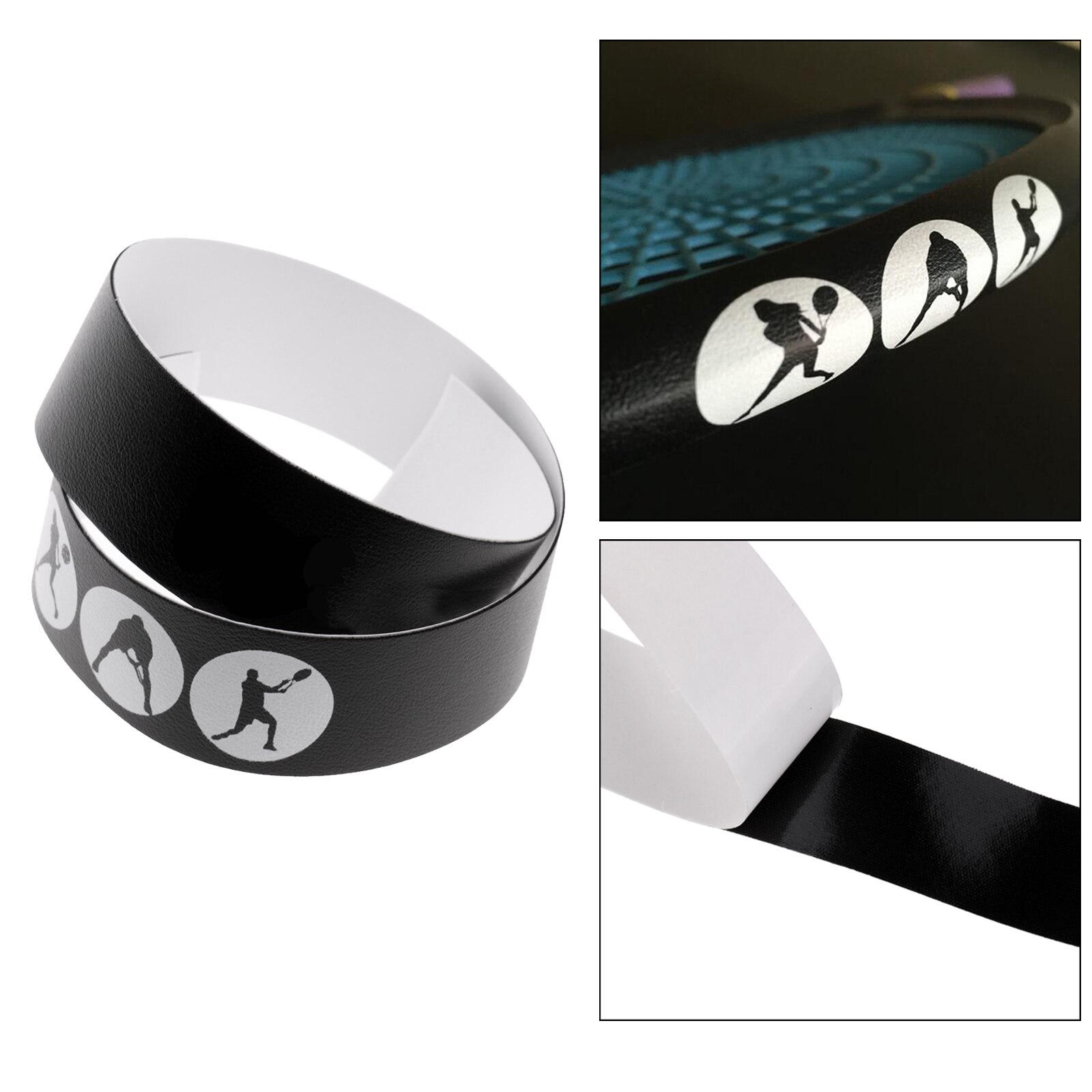 Soft Tennis Racket Side Protect Sticker Racquet Tape Guard Black
