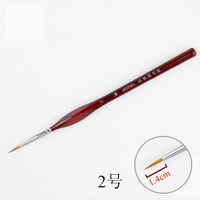 Artiste papeterie Fine peint à la main crochet ligne stylo pointe ronde aquarelle dessin peinture pinceau stylo Art fournitures: 2