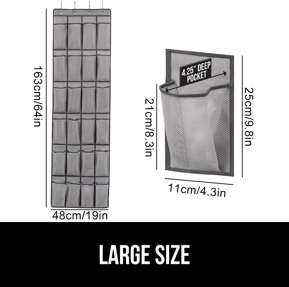 Organizer na buty robić zawieszenia na drzwi, 24 oddychające kieszenie z siatki, oszczędzający miejsce wieszak na buty, akcesoria itp.